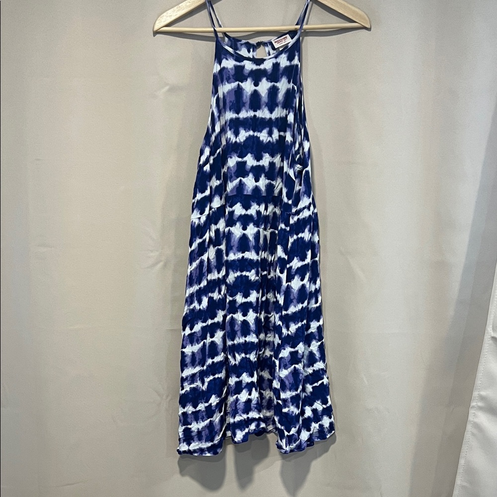 Mossimo Purple and White Tie-Dye Dress